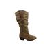 Journee Collection Women's Shoes Drover Almond Toe Knee High Fashion Boots