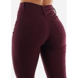 Womens Juniors Levanta Cola Butt Lifting Jeggings - High Waisted Push Up Colored Jeans - High Rise Jeggings 10207R