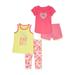 Cheetah Girls Performance T-Shirt, Tank Top, Print Leggings and Shorts, 4-Piece Active Set, Sizes 4-18 & Plus