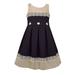 Bonnie Jean Girls Knit to Lace Trimmed Dress 4- 6 6x
