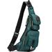 Nicgid Sling Bag Chest Shoulder Backpack Fanny Pack Crossbody Bags for Men (Dark green(Fits 9.7-Inch iPad))