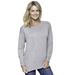 Tocco Reale Women's Cashmere Blend Crew Neck Sweater with Drop Shoulder