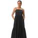 ellos Women's Plus Size Tiered Cotton Maxi Dress