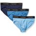 Calvin Klein Men's Underwear Ck Axis 3 Pack Hip Briefs, Peacoat/Delft/Silver Lake, S