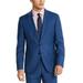 Hugo Boss Jeffrey 182 Men's Modern-Fit Medium Blue Sharkskin Suit Jacket 44L