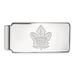 Solid 925 Sterling Silver Official NHL Toronto Maple Leafs Slim Business Credit Card Holder Money Clip - 53mm x 24mm