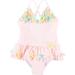 Little Me Baby Girls Striped Floral Swimsuit