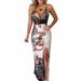 One Opening Women Sleeveless Boho Floral Long Maxi Dress Ladies Summer Sundress Holiday