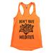 Womens Flowy Tank Top â€œDon't Hate Meditate" Namaste Tank Top Gift Medium, Orange