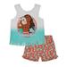 Disney Princess Moana Toddler Girls Sleeveless Tank Top and Shorts Set Coral 2T