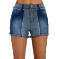 High Waist Denim Shorts For Women Tassel Hem Slim Fit Denim Jean Shorts Vintage High Waist Casual Tassel Jean Short Pants Beachwear Casual Short Trouser