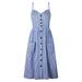 Women's Dress Summer Floral Backless Spaghetti Strap Midi Dress Boho Beach Dress Swing Dress with Pockets