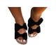 LUXUR Ladies Womens Bow Sliders Flat Platform Slip On Mules Sandals Slippers Size