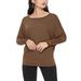 Women's Casual Solid Long Sleeve Jersey Dolman Style Boat Neck Casual Tee Top S-3XL Made in USA