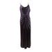 Adrianna Papell Women's Allover Metallic Knotted Gown