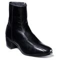 Cuban Heel Florsheim Men's Duke Dress Boot Leather Side Zipper 17087-01 Black