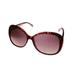 Kenneth Cole Reaction Womens Dark Havana Rectangle Plastic Sunglass KC1345 52F