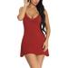 Womens Ladies V Neck Sexy Dress Modal Sling Backless Party Dress Oversized Adjustable Straps Bodycon Mini Dress Lingerie Nightdress Ladies Lingerie Sleep Dress for Ladies