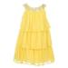 Sweet Kids Little Girls Yellow Sequined Neck Tiered Flower Girl Dress 2T-6