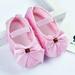 Baby Girls Mary Jane Flats Anti-Slip Rubber Sole Bow Toddler Princess Dress Shoes 0-18 Month 4.33-5.12 Inch Length