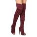 New Women Wild Diva Carmela-16 Over The Knee Peep Toe Hind Lace Up Stiletto Boot