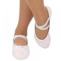 MELLCO Women's Professional Stretch Canvas Split Sole Ballet Shoe, Girls Ballet Practice Shoes, Yoga Shoes for Dancing (White, 38)