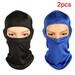 2 Pack Outdoor Bike Motorcycle Helmet Neck Winter Hat Wind-Resistence Face Mask Full Face Ski Mask Cold Weather Face Mask Ski/Snowboard Winter Gear for Men Women Blue Black