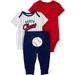 Child of Mine by Carter's Baby Boy Short Sleeve Shirt, Bodysuit and Pant Outfit Set, 3-Piece (0-24 Months)