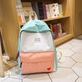 Large Capacity Candy Color Canvas Backpack Heart Letter Print Travel Daypack for Teen New