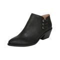 LifeStride Womens Pixie Faux Leather Stacked Heel Ankle Boots