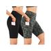 Lumente 2 Pieces Women Cycling Shorts Dancing Gym Biker Hot Active Stretch Exercise Running Short Legging Shorts