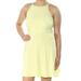 BAR III Womens Yellow Printed Sleeveless Halter Above The Knee Fit + Flare Dress Size XS