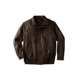 KingSize Men's Big & Tall Leather Bomber Jacket