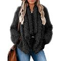 ZANZEA Women Winter Plush Coat Ladies Thicken Fluffy Jacket Outwear