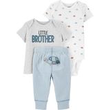 Child of Mine by Carter's Baby Boy Short Sleeve Shirt, Bodysuit and Pant Outfit Set, 3-Piece (0-24 Months)