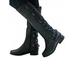 Avamo Women's Side Zipper Fashion Knee High Riding Boots Low Flat Buckle Shoes Casual Outdoor