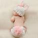 Baby Clothing Cute Crochet Newborn Baby Photo Props Costume Baby Photograph Props Rabbit Flower Baby Girl Outfits Set