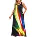 SpringTTC Women's Plus Size Boho Long Maxi Dress Sleeveless Floral Party Holiday Dress