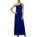 Alex Evenings Womens Pleated One Shoulder Evening Dress