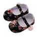 Altsales Baby Prewalker Classic Princess Girl Crib Footwear Mary Jane Flower Shoes Floral Newborn Soft Soled Anti-slip Shoes