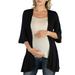 24seven Comfort Apparel Open Front Elbow Length Sleeve Maternity Cardigan, M011309 MADE IN THE USA