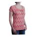 Grace Elements Womens Size Small Cap Sleeve Ruffle Edge Blouse, Coral Pier