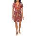 French Connection Womens Tamika Jersey Floral Print Mini Dress