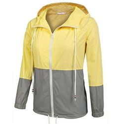 Womens Waterproof Raincoat Outdoor Hooded Rain Jacket Windbreaker Coat