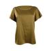 Eileen Fisher Womenâ€™s Petite Scoop-Neck Satin Top