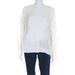 Line & Dot Womens Long Sleeve Frayed Crew Neck Gabi Sweater Off White Size Large