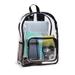 JumpOff Jo - See Me - Clear Backpack with Laptop Sleeve - Transparent, Heavy Duty Plastic Back Pack