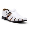 J'aime Aldo Men's 44390 Vented Closed Toe Dress Fisherman Sandals Shoes, White, 8.5