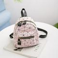 ZIYIXIN Ladies Shoulder Bag Zipper Geometric Print Adjustable Backpack