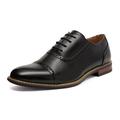 Bruno Marc Men Classic Oxfords Formal Business Shoes For Men Fashion Dress Oxford Shoes PRINCE-5 BLACK Size 8.5